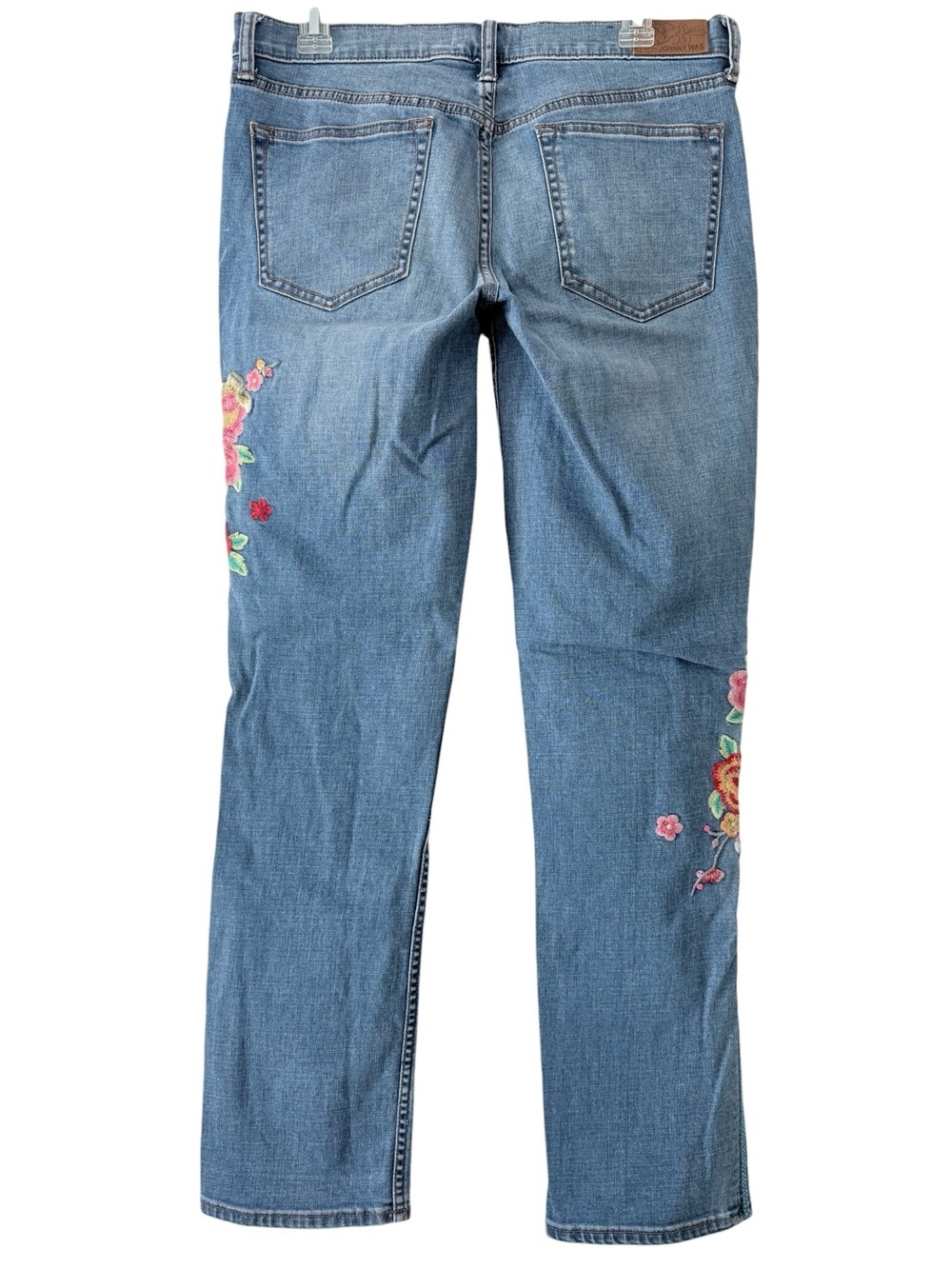 Johnny Was The Blossom Boyfriend Jean Embroidered Low Rise Straight-Leg Size 27 - Picture 7 of 13